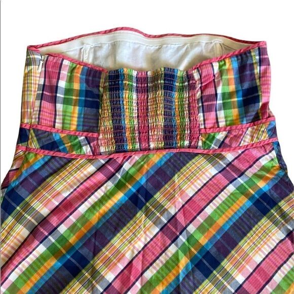 Lily Pulitzer Plaid Strapless Top Size 4 - Picture 6 of 6